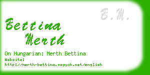 bettina merth business card